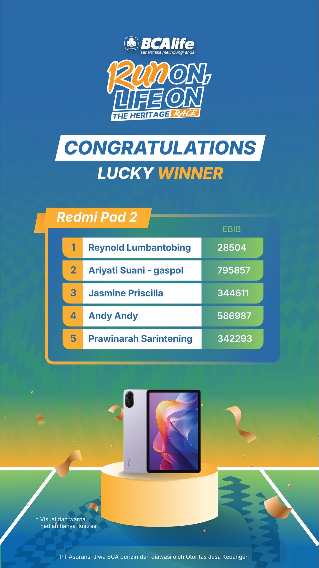Lucky Winner Redmi Pad